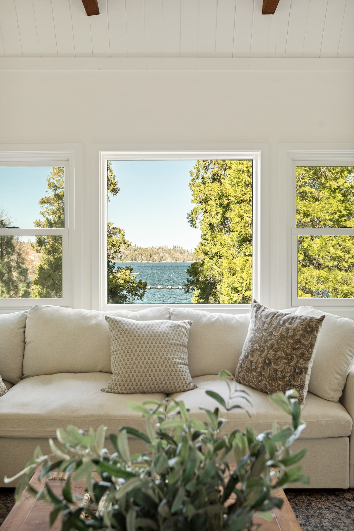 The Lakefront Retreat — deck and lake view
